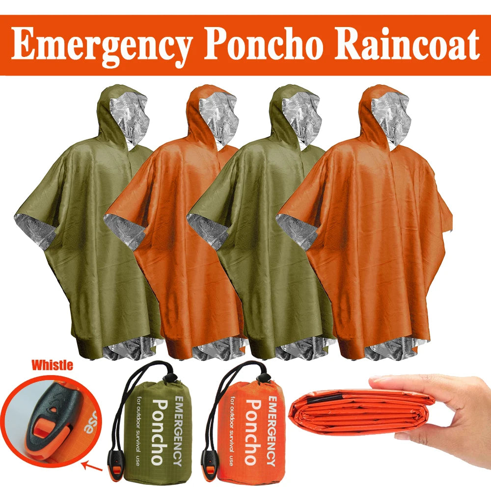 Poncho de survie Aluminium Thermique | Protection météo
