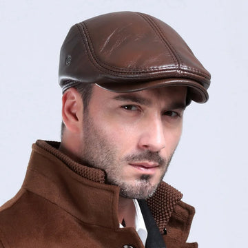 Beret militaire cuir | Confort et chaleur hivernale