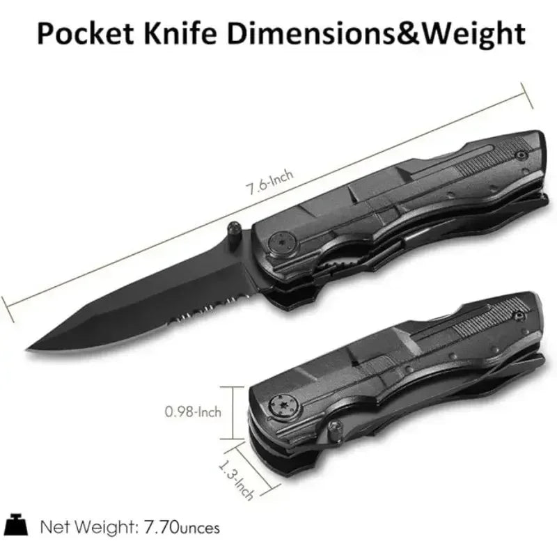 Outil de survie couteau 9-en-1 inox | Multi-usages en extérieur