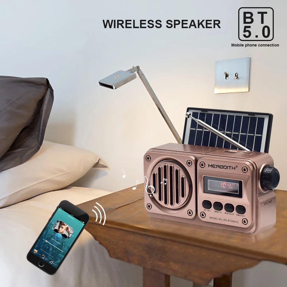 Radio solaire Bluetooth MD-499 | Connectivité en cas d'urgence