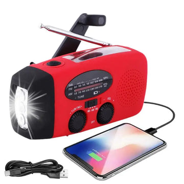 Radio de survie Dynamo-Solaire | Idéale pour les catastrophes et urgences