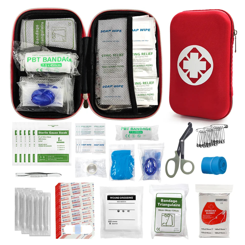 Trousse premier secours 155 pcs | Compacte et Portable