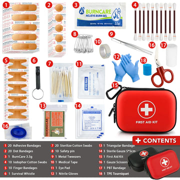 Trousse Premier Secours 103 pcs | Préparation Multi-usage trousse de secours tactique