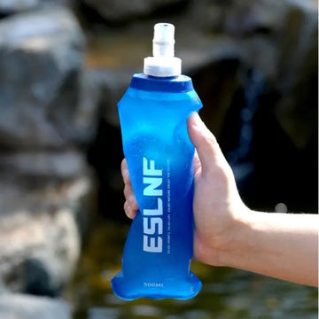 Bouteille d'eau pliable 500ml en silicone | Hydratation d'urgence