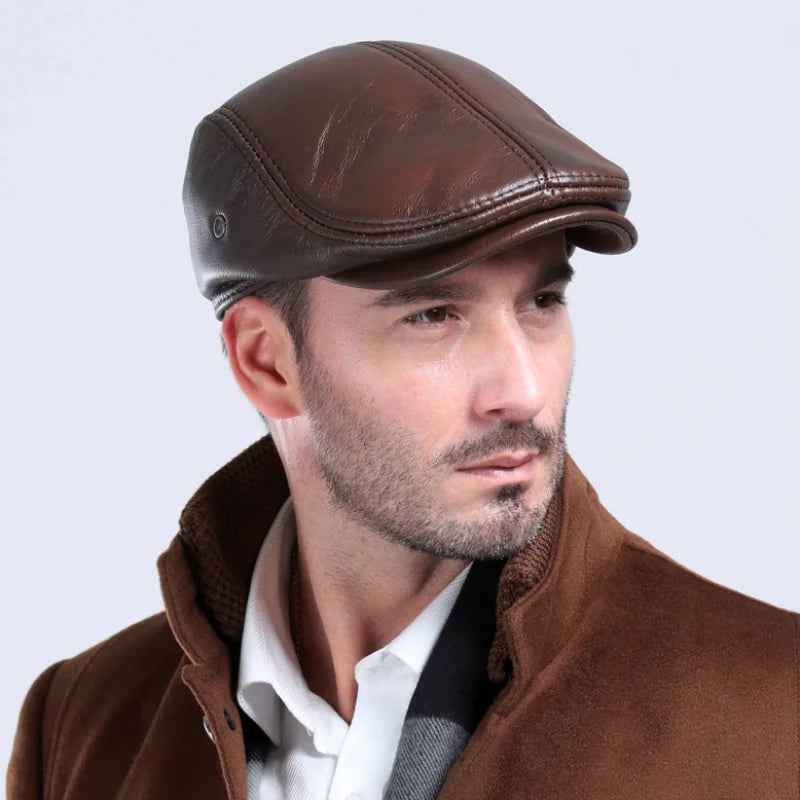 Beret militaire cuir | Confort et chaleur hivernale