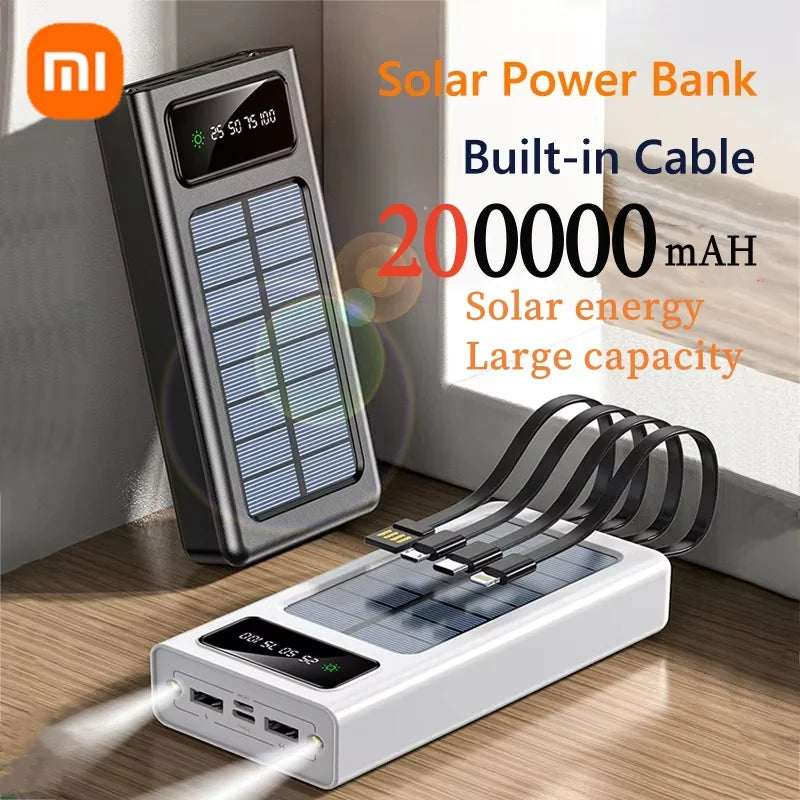 Batterie portable solaire Xiaomi | 200000mAh pour survie