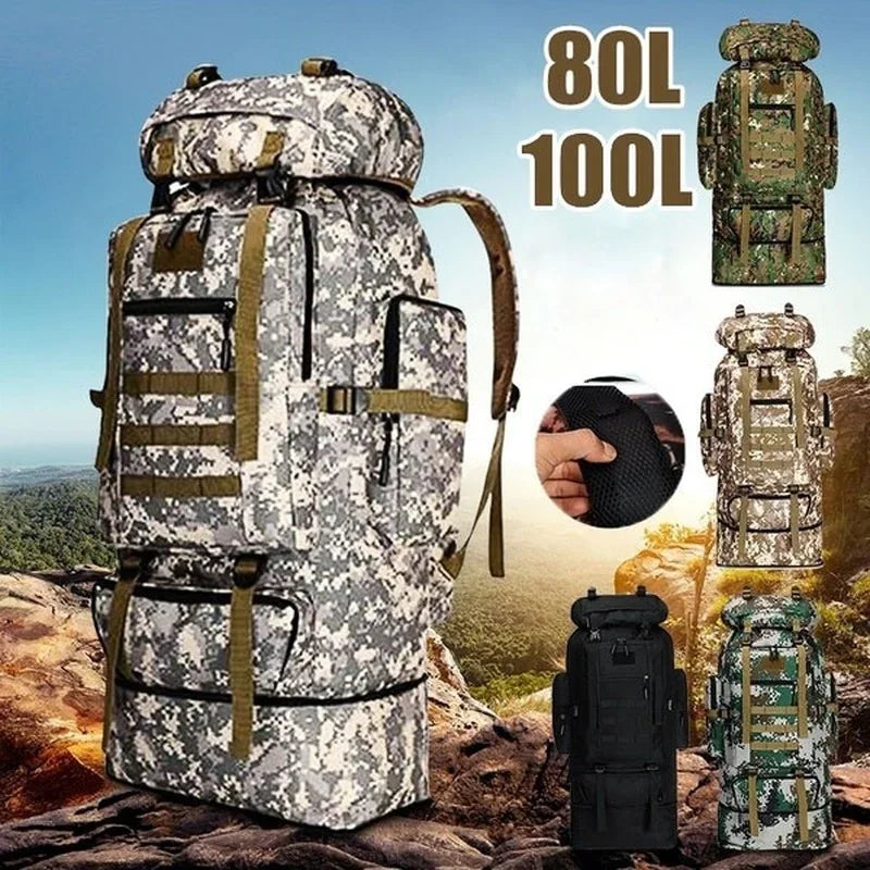 Sac à dos tactique 80L/100L | Parfait pour la survie en milieu hostile