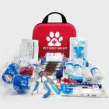 Trousse de premiers secours pour chien et chat | 61 pcs | Voyage et camping