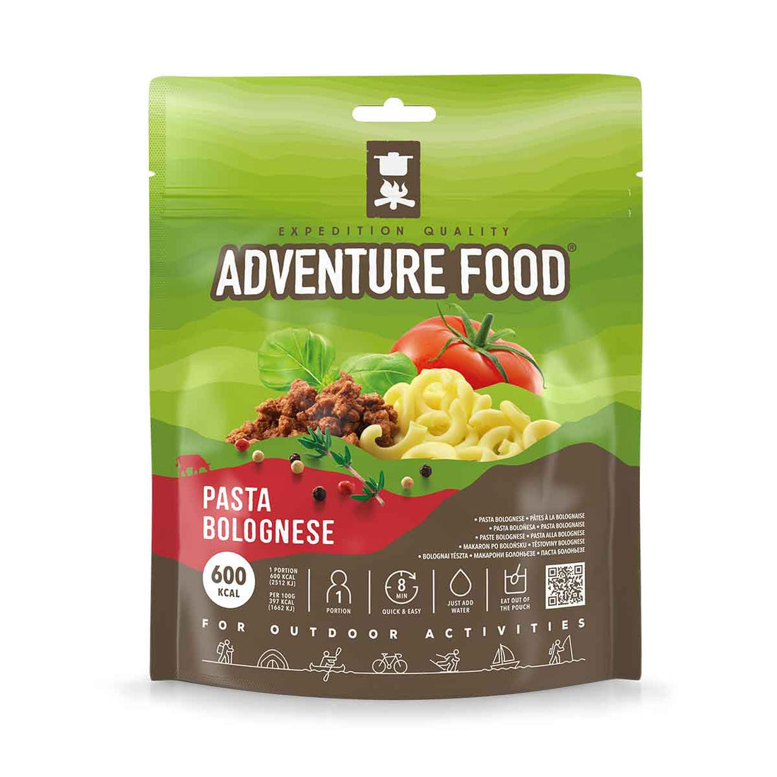 Pâtes à la Bolognaise Lyophilisées | Repas Énergétique d'Urgence Adventure Food